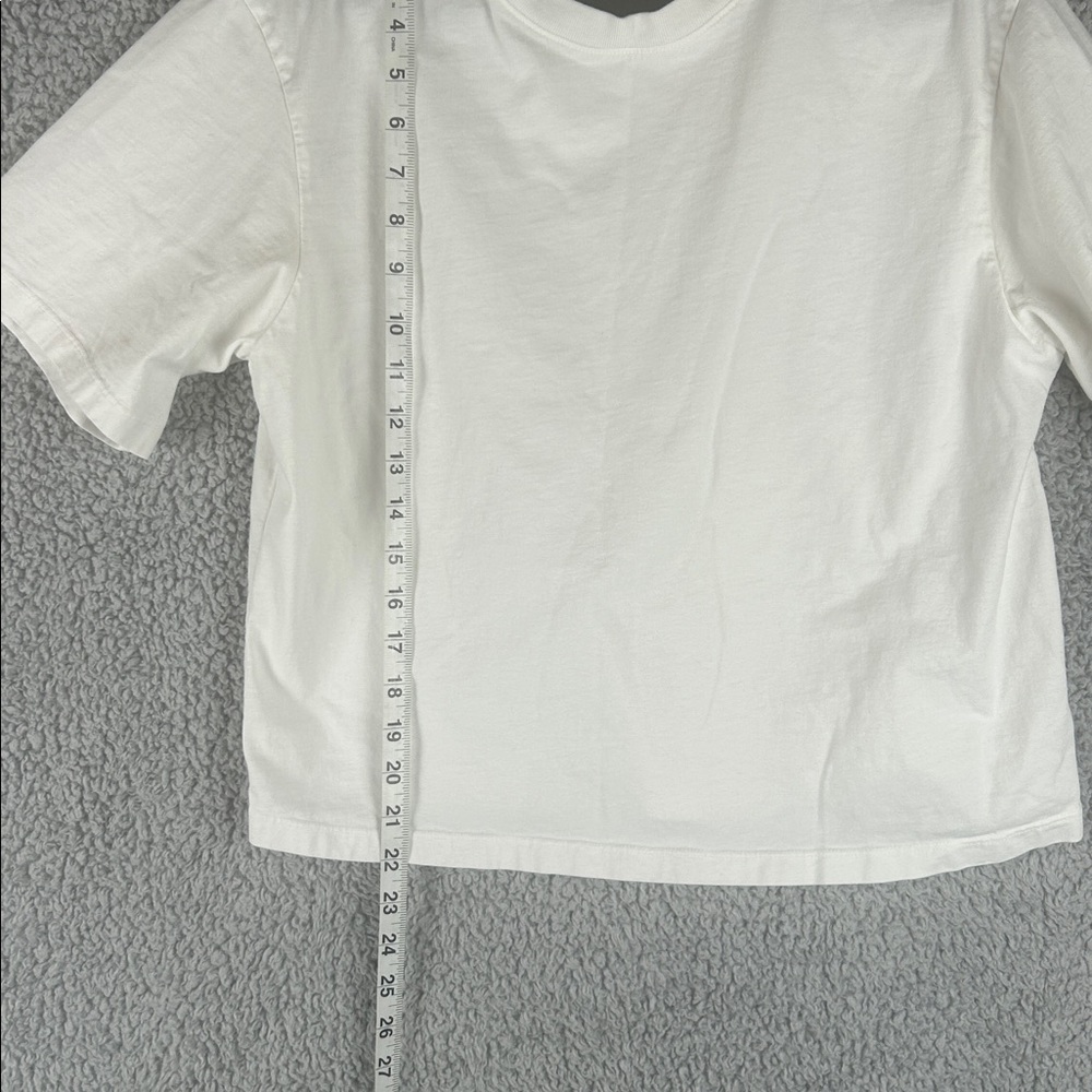 AGOLDE Salma Tee Crewneck Short Sleeve Cotton Relaxed White Top Size S - Picture 13 of 16